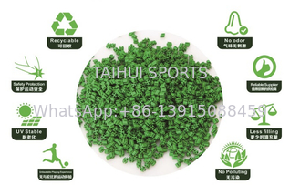 FIFA'da kullanılan doldurma granülü yapay çim sistemi TPE Termal plastik elastomer düşük yoğunluklu UV direnci T12R
