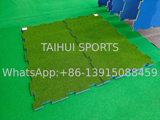 30-80mm HIC/CFH Tested Shock Absorbing Playground Shock Pad with High Water Permeability Yapay Çim Bulmaca Pad