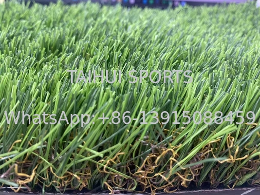 40mm Suni Çim Yeşil Sahte Çim Sentetik Çim Halı Üretimi 10 Gün Futbol / Ragbi / Hokey Sahası ile Uyumlu