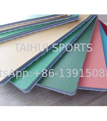 4.5mm 6mm 7mm 8mm kalınlığı Futsal mahkemeleri için PVC kapalı zeminler Kapalı spor zeminleri