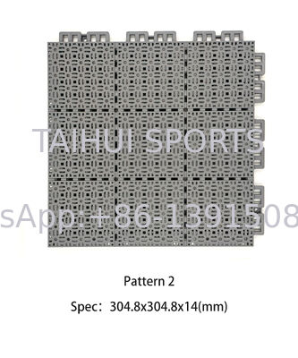 Birbirine bağlı basketbol sahası fayansları kayma karşıtı plastik spor sahası fayansları