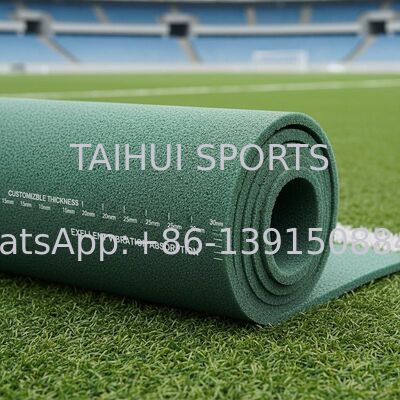 FIFA Sertifikalı Elmas Delikli Şok Pedi Altlığı, Özel Uzunlukta Yapay Çim Spor Sahaları İçin