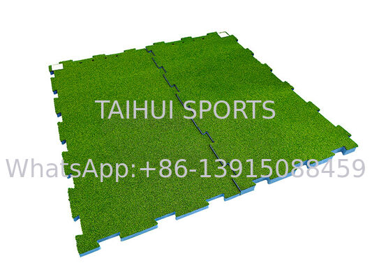 30-80mm HIC/CFH Tested Shock Absorbing Playground Shock Pad with High Water Permeability Yapay Çim Bulmaca Pad