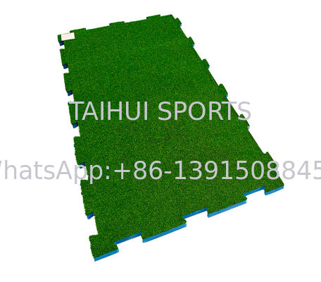 30-80mm HIC/CFH Tested Shock Absorbing Playground Shock Pad with High Water Permeability Yapay Çim Bulmaca Pad