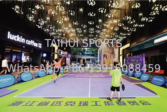 2mm/2.5mm/3mm Kalınlığı Pickleball Zemin Tam Rulo Vinil Spor Zemin