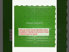 Spor için yapay çim altında çevre dostu hızlı kurulum