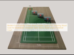 Modern Çevre Dostu 3.5mm-8mm Dayanıklı Spor PVC Zemini Basketbol/ Voleybol/ Masa Tenisi/ Badminton/ Pickleball Court için Ahşap Taneler